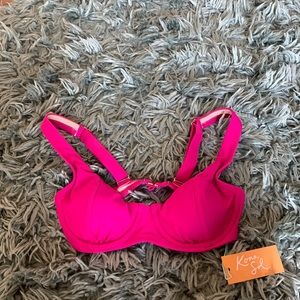 magenta pink push-up bikini top